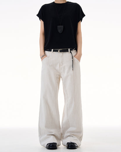 MADWITCH LINEN BLEND WHITE JEANS #CK9657