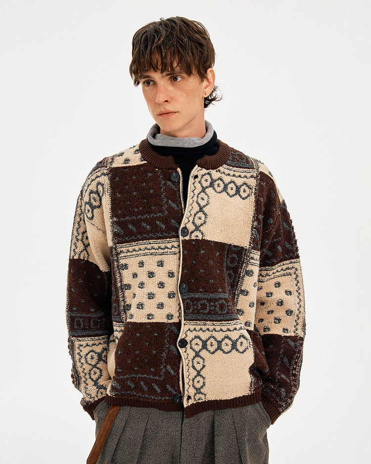 MADWITCH COLORBLOCK BASEBALL KNIT SWEATER #65163