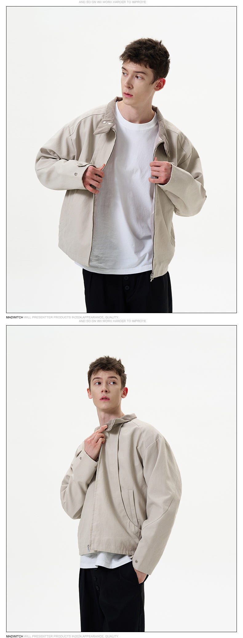 MADWITCH SIMPLE TURN-DOWN COLLAR JACKET #DC0142