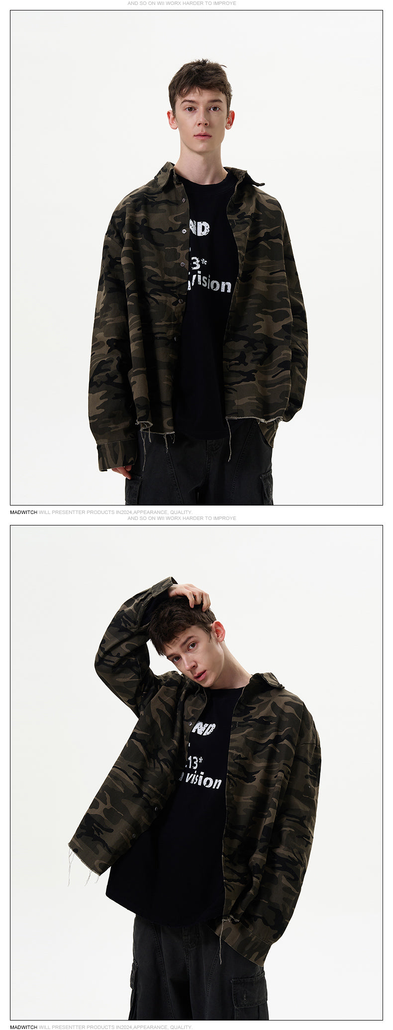 MADWITCH RETRO CAMOUFLAGE SHIRT #27229