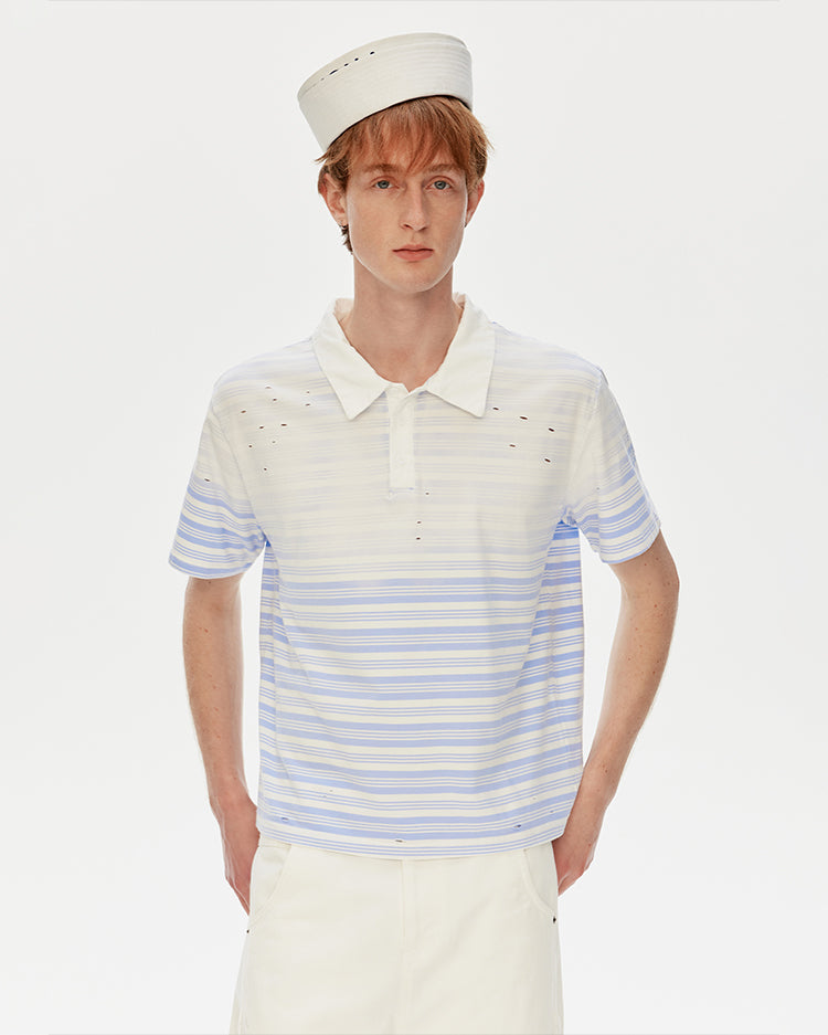 MADWITCH FADED STRIPE TEE #AW26004