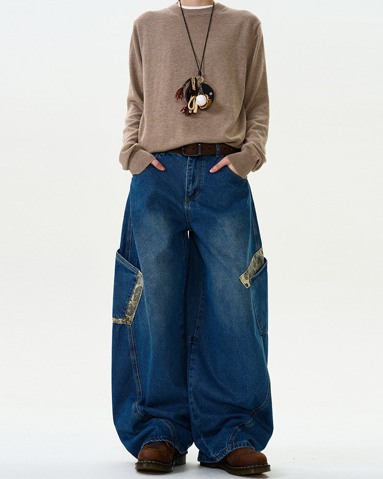 MADWITCH CAMOUFLAGE PATCHWORK PANTS #L467