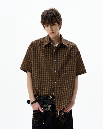 MADWITCH SEERSUCKER RETRO SHIRT #CR237