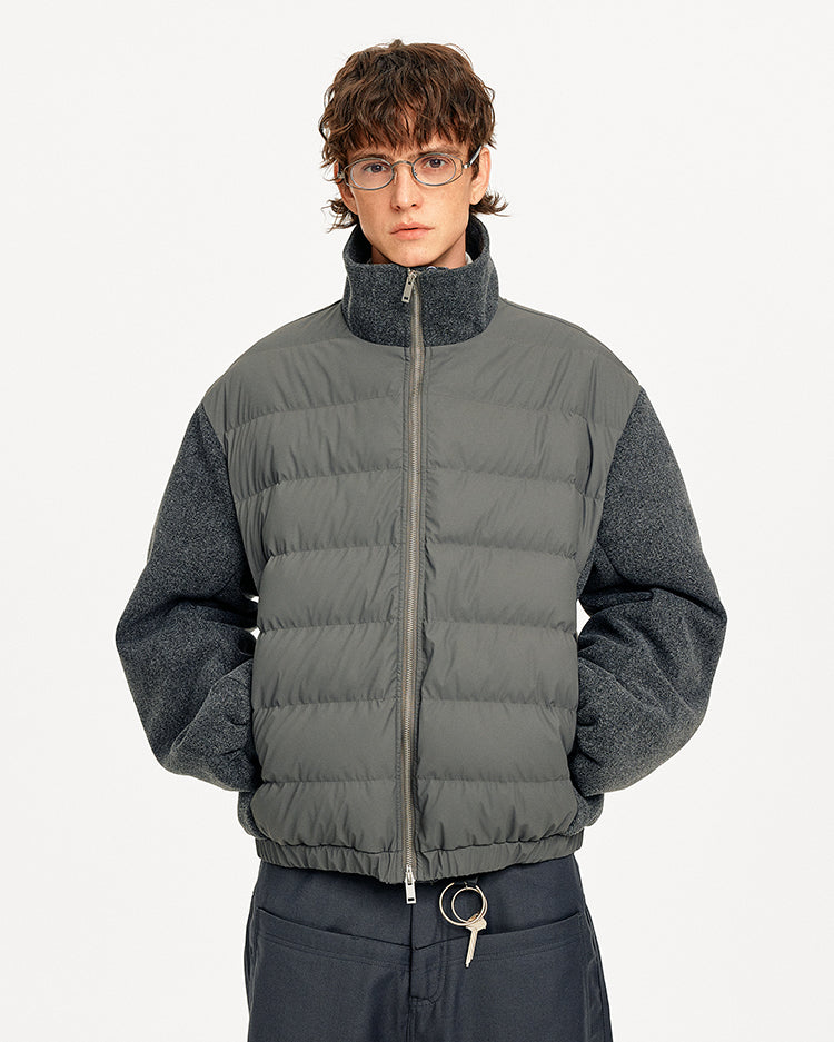 MADWITCH QUILTED STAND COLLAR DOWN JACKET #M0128