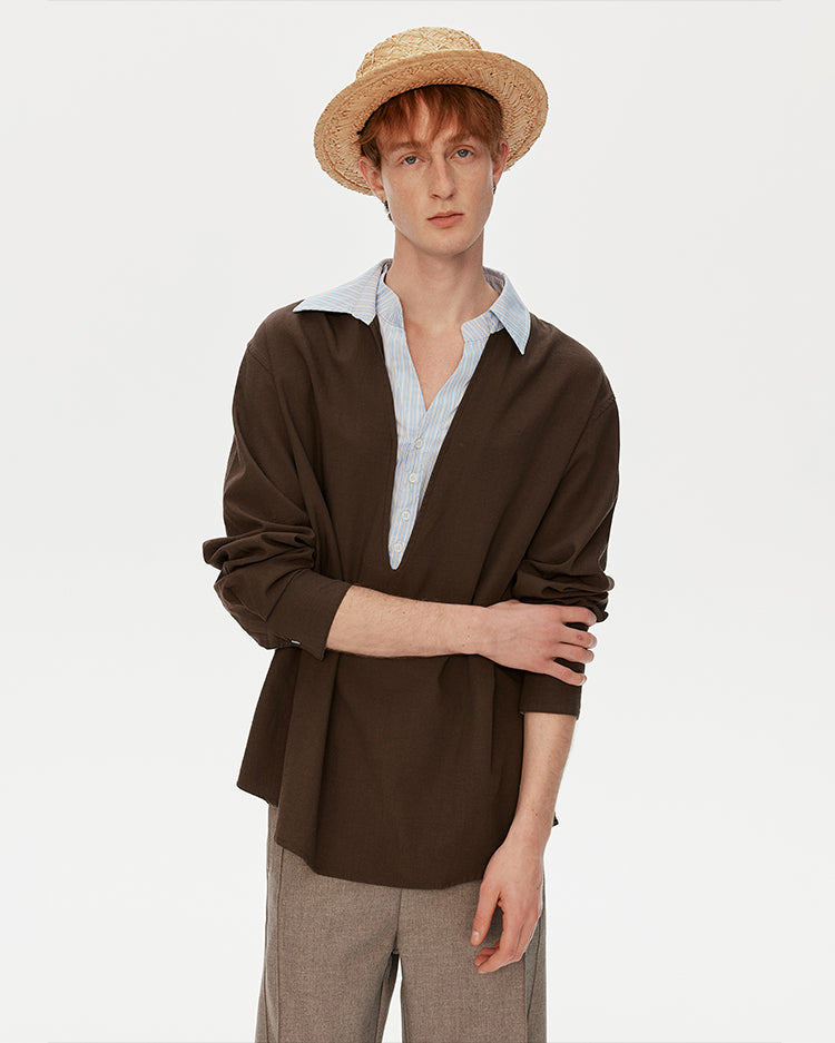 MADWITCH COLORBLOCK STRIPE SHIRT #UTU043