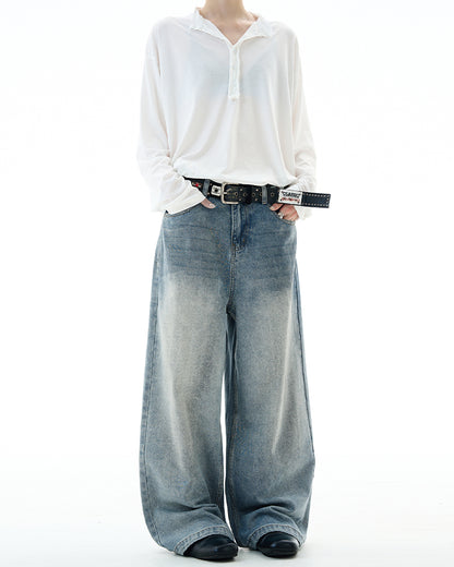 MADWITCH UNISEX DIRTY WASHED DENIM JEANS #G6846