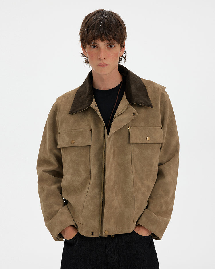 MADWITCH DECONSTRUCTED SUEDE CORDUROY JACKET #Y25203
