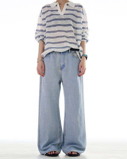 MADWITCH CLASSIC WASHED FLARE DENIM PANTS #CK3506