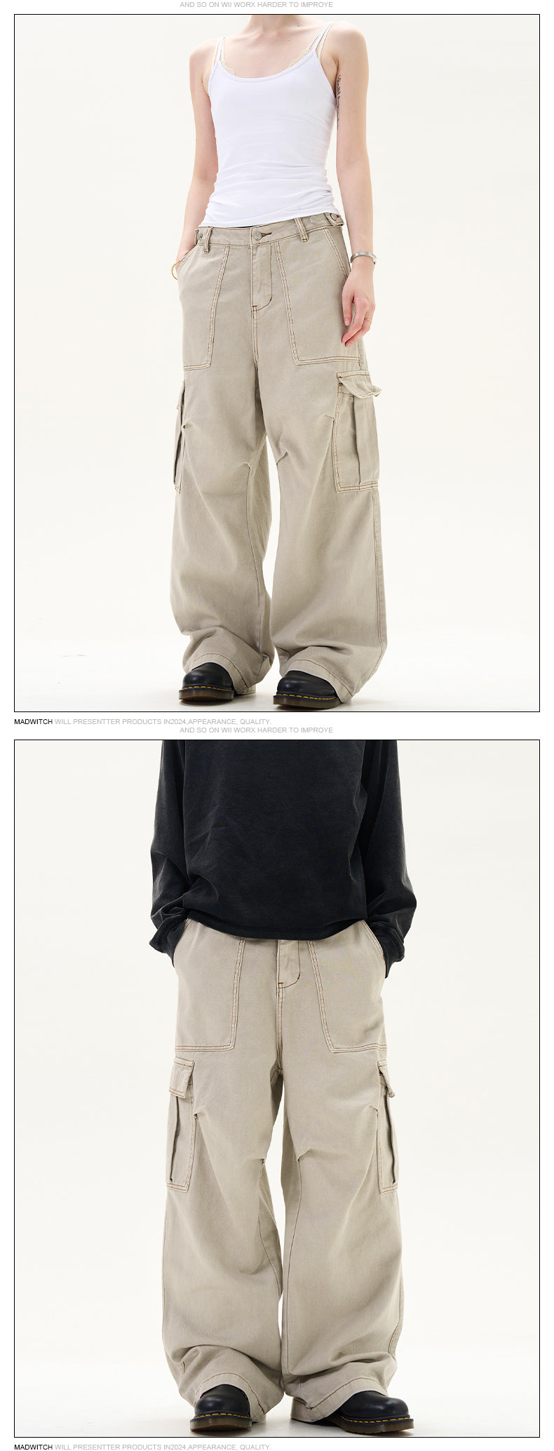MADWITCH LARGE POCKET CARGO PANTS #G6463