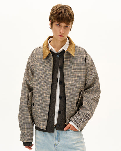 MADWITCH UNISEX CONTRAST COLLAR PATCHWORK JACKET #G1412