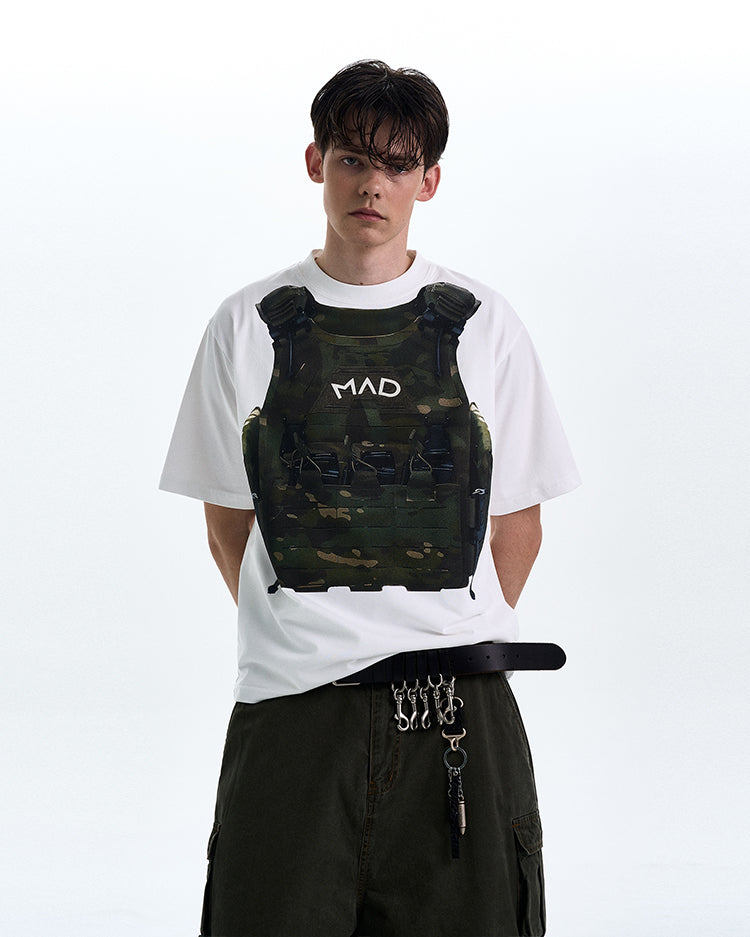 MADWITCH ORIGINAL VEST PRINT T-SHIRT #MD4172