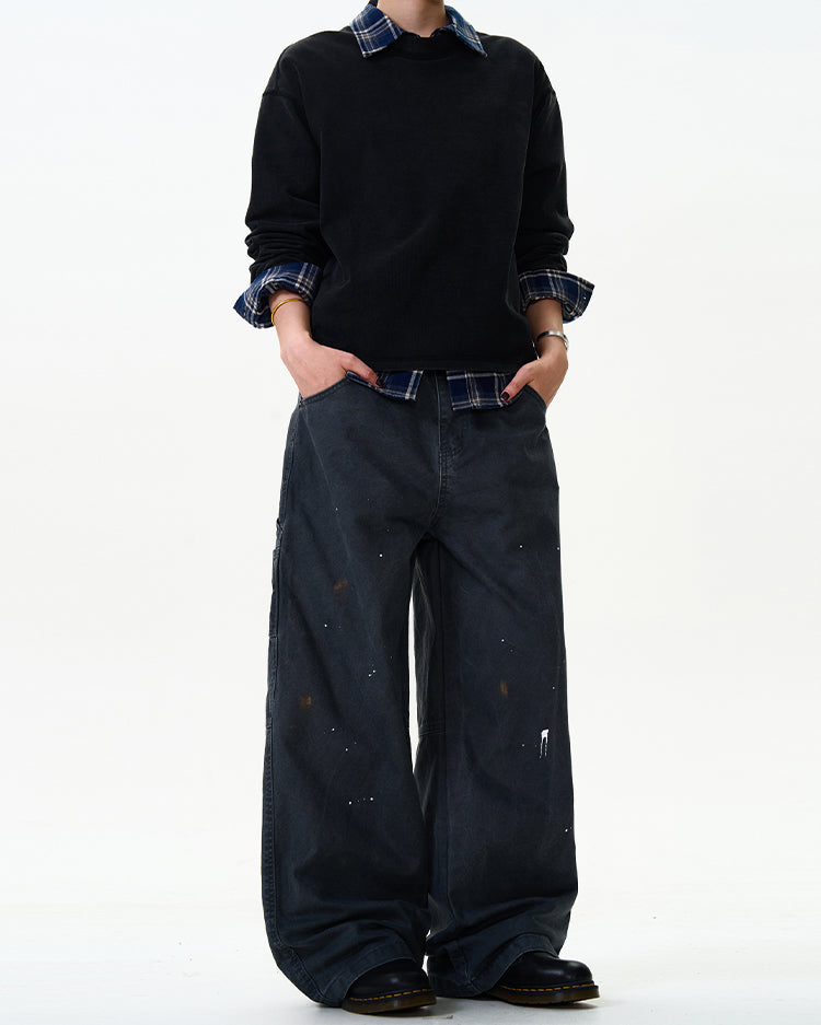 MADWITCH STREET STYLE STRAIGHT-LEG JEANS #CK3355
