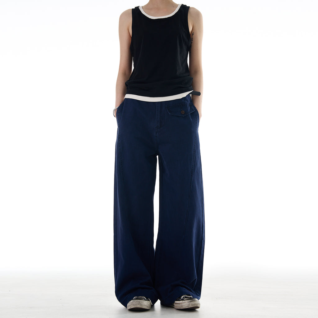 MADWITCH VINTAGE DRAPE RELAXED PANTS #CK3392