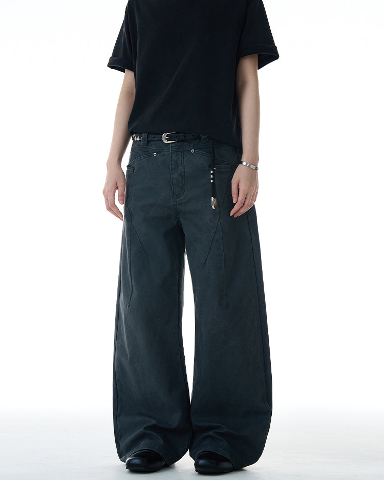 MADWITCH WIDE-LEG CASUAL PANTS #A607