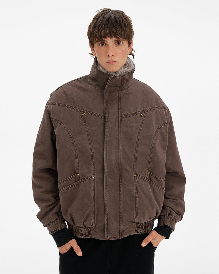 MADWITCH DETACHABLE FUR COLLAR WORK PARKA #990998