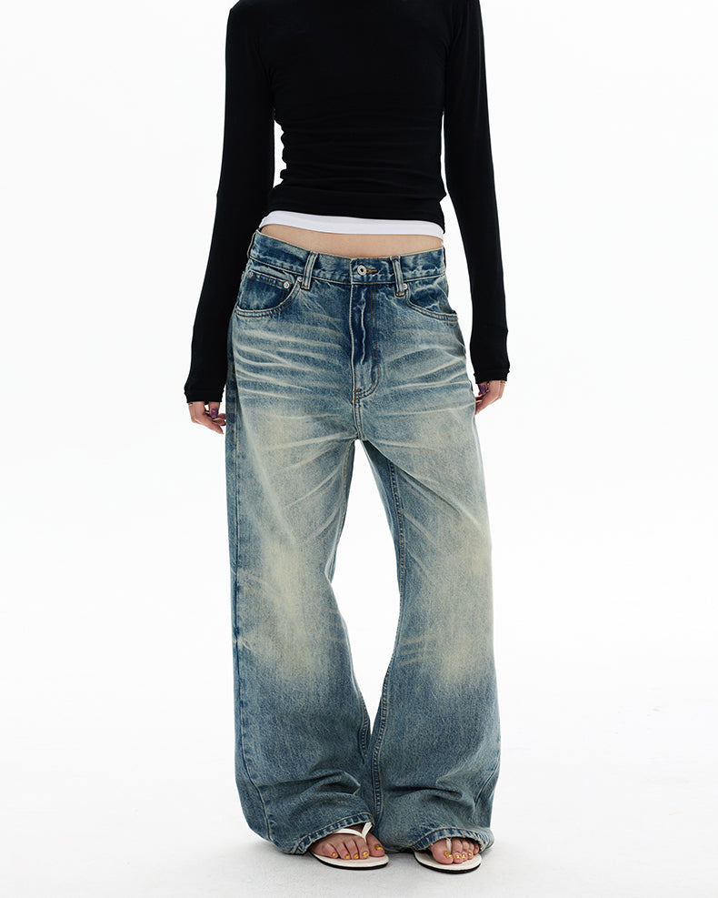 MADWITCH VINTAGE WASHED STRAIGHT JEANS #GP9768