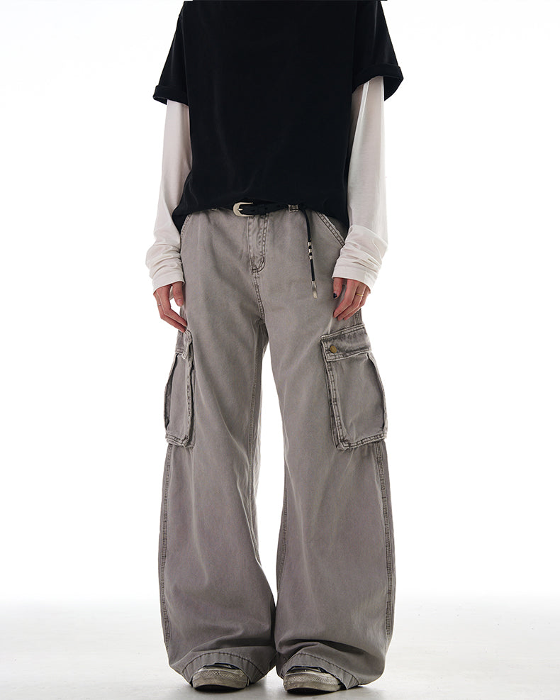 MADWITCH HEAVY WASHED CARGO PANTS #Z006