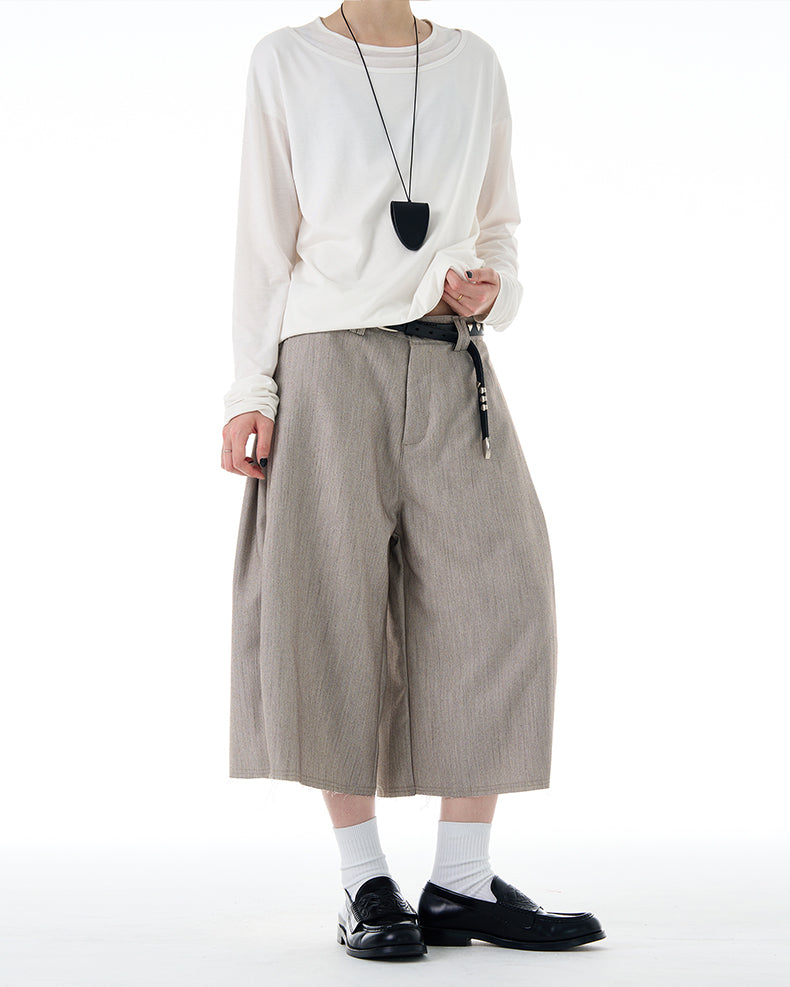 MADWITCH RAW HEM MINIMAL TROUSERS #CK257D