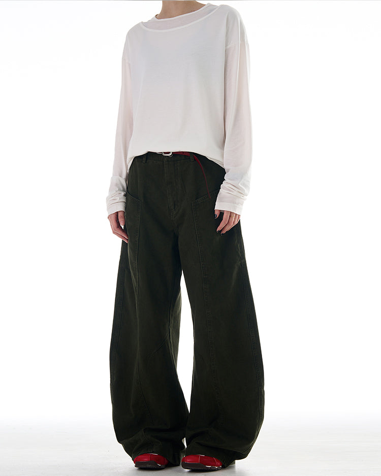 MADWITCH DECONSTRUCTED SABER-CUT RELAXED PANTS #CK6615