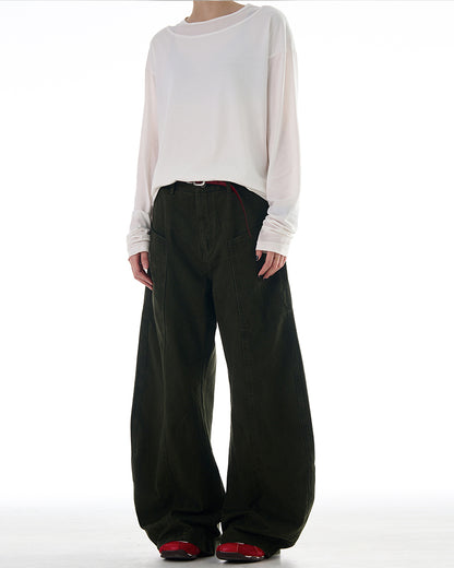 MADWITCH DECONSTRUCTED SABER-CUT RELAXED PANTS #CK6615