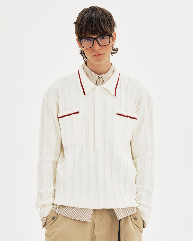 MADWITCH TWIST COLLAR SWEATER #AW25301