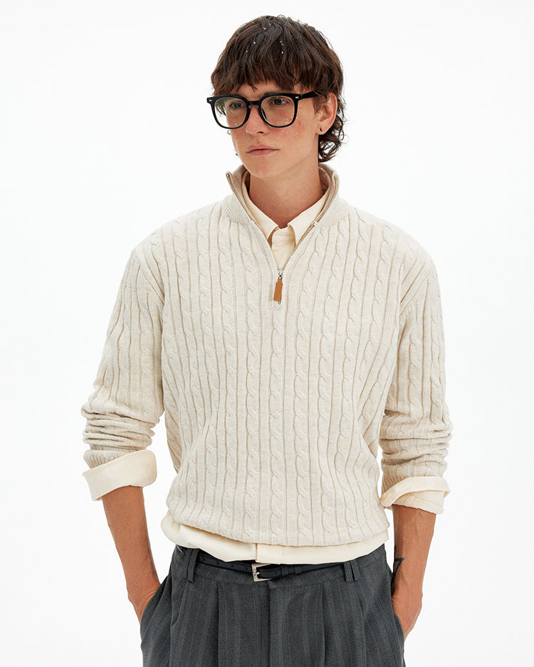 MADWITCH RETRO CABLE KNIT SWEATER #3009