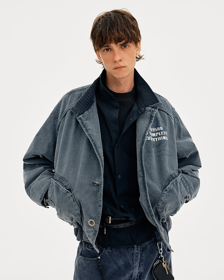 MADWITCH VINTAGE WASHED WORKWEAR QUILTED JACKET #AW25152