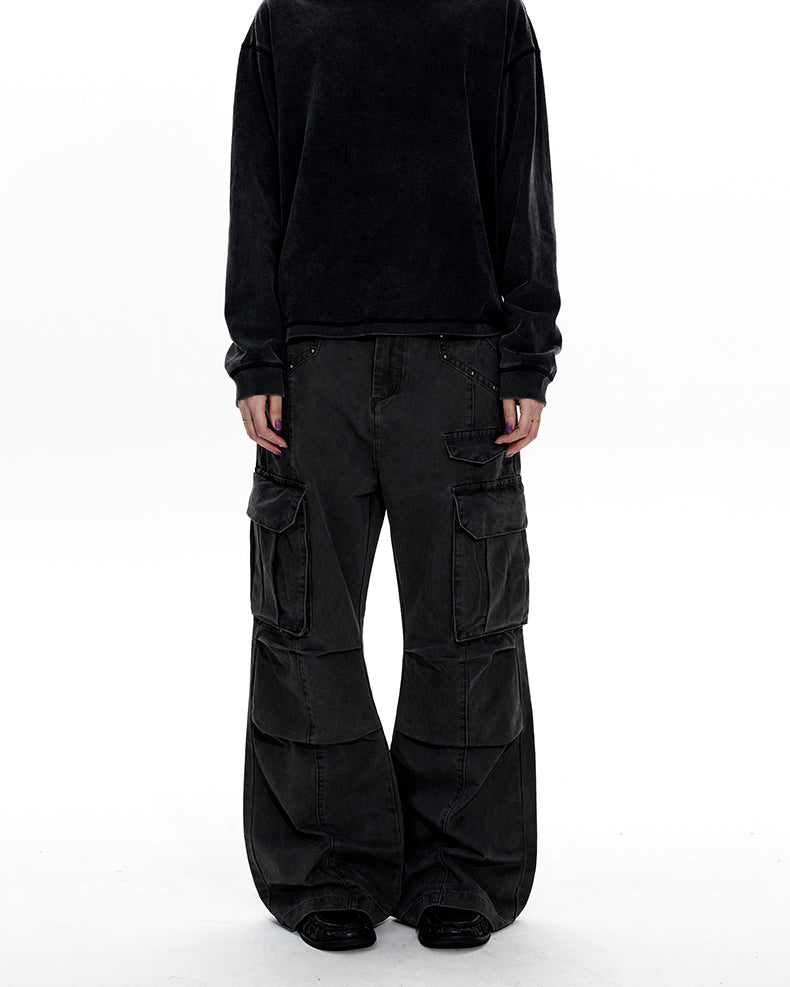 MADWITCH MULTI-POCKET PLEATED WORK PANTS #Z044