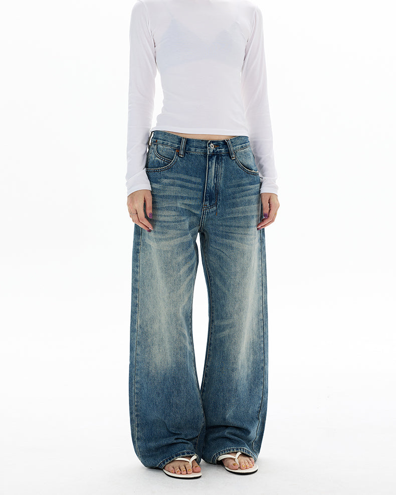 MADWITCH VINTAGE WASHED WIDE LEG JEANS #CK5550