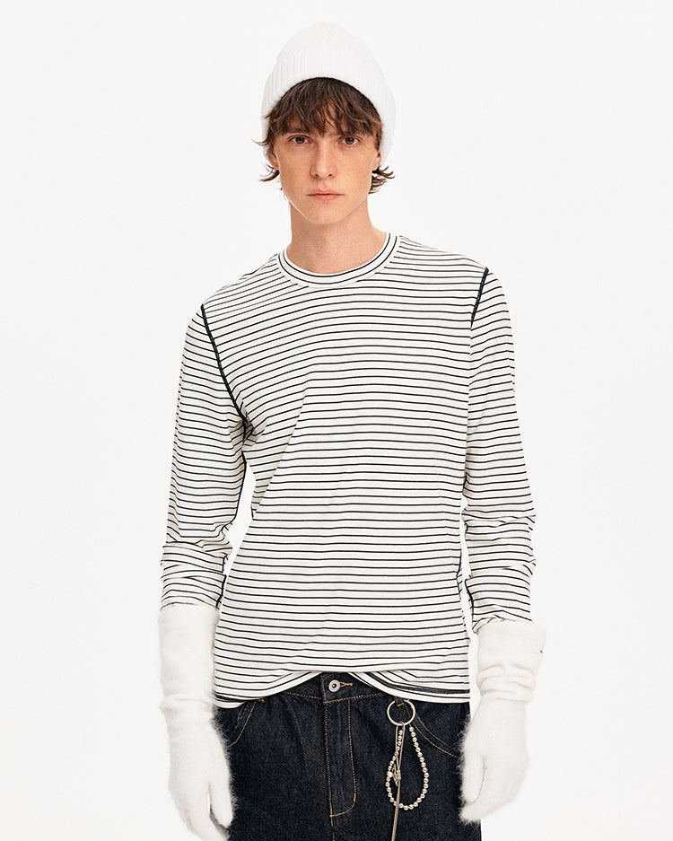 MADWITCH COLORBLOCK TENCEL STRIPE TEE #TC108