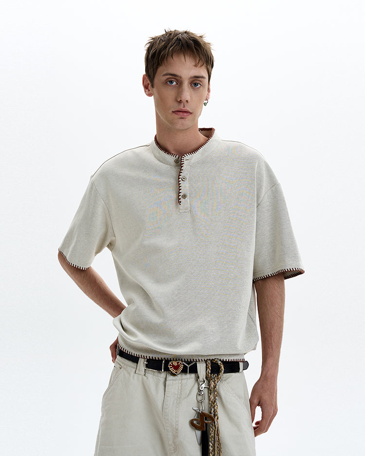 MADWITCH HENLEY NECK TEE #C1699X25