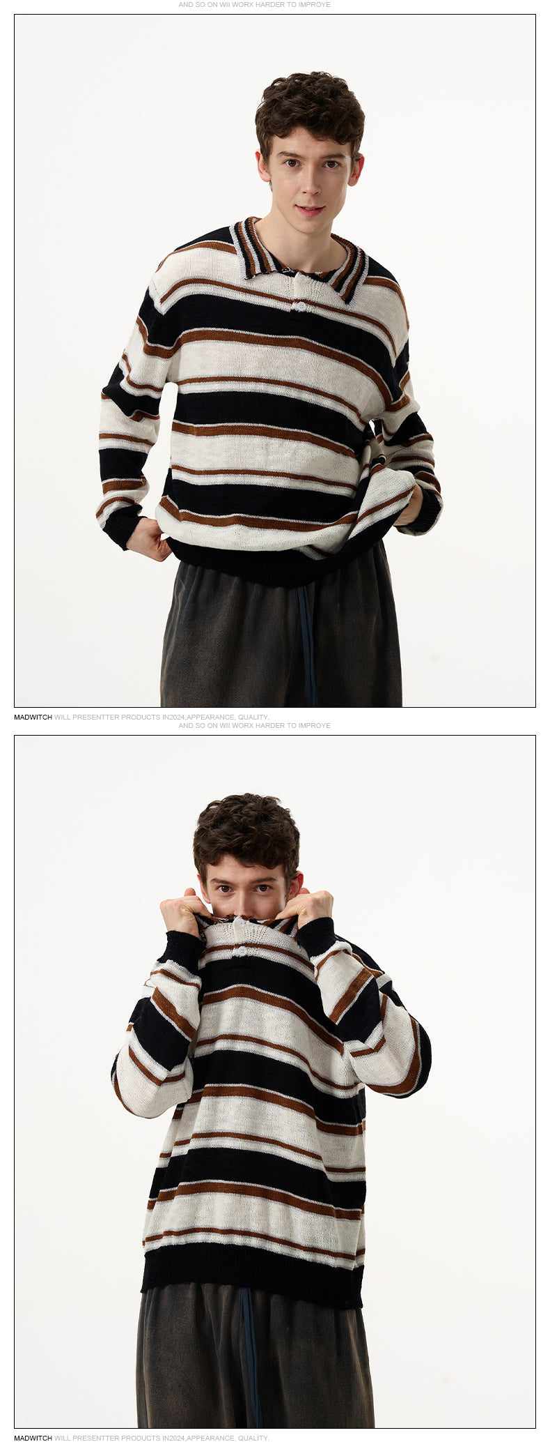 MADWITCH KNITTED VINTAGE SWEATER #81123