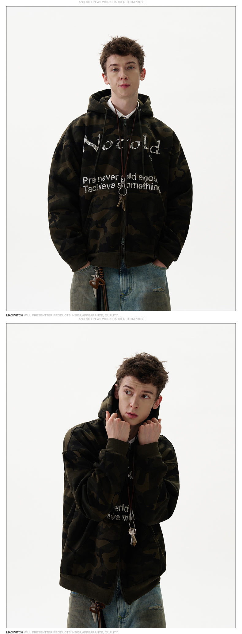MADWITCH CAMOUFLAGE HOODIE #6902