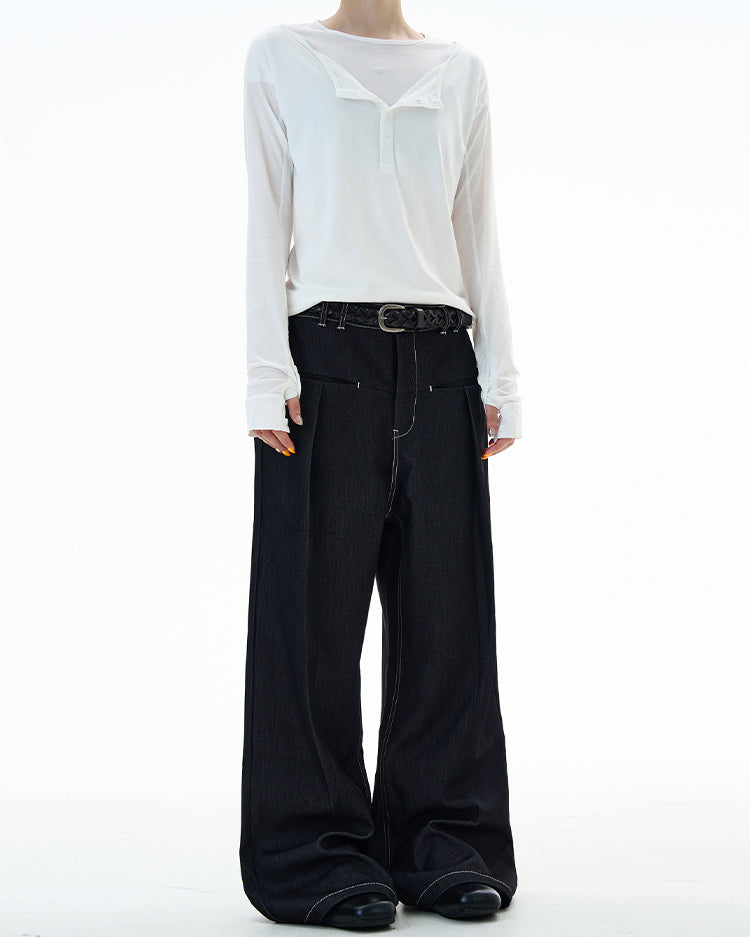 MADWITCH SLIM FLARE DRESS PANTS #AK028