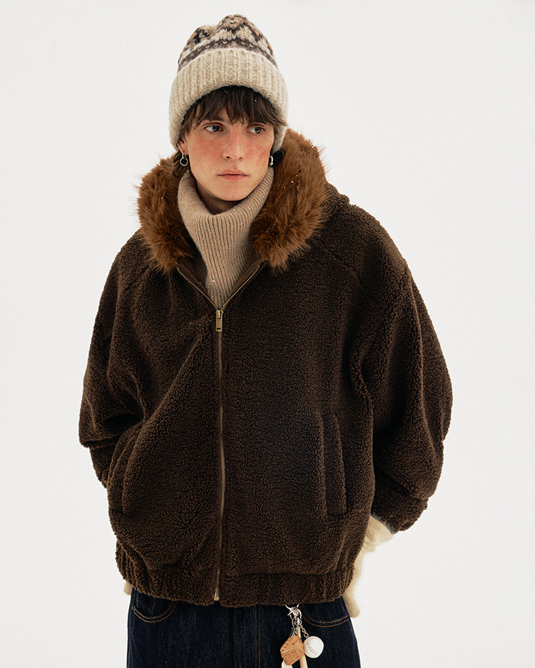 MADWITCH SHEAR HOODED COAT #BBXM026