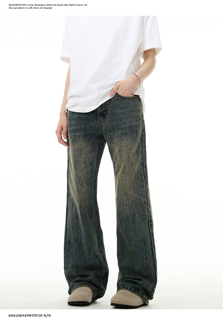 MADWITCH WASH STRAIGHT LEG JEANS #WH6830