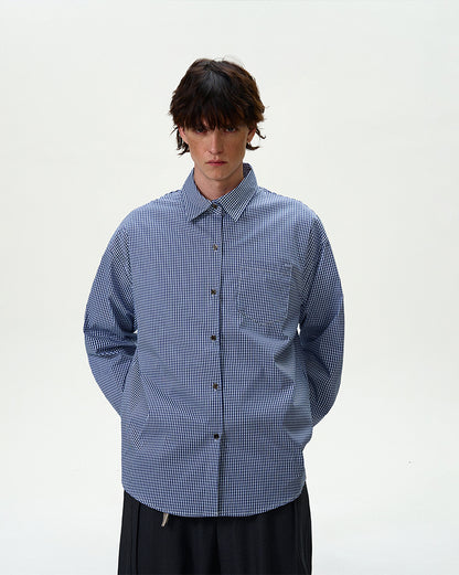 MADWITCH BLUE CHECKERED SHIRT #8929