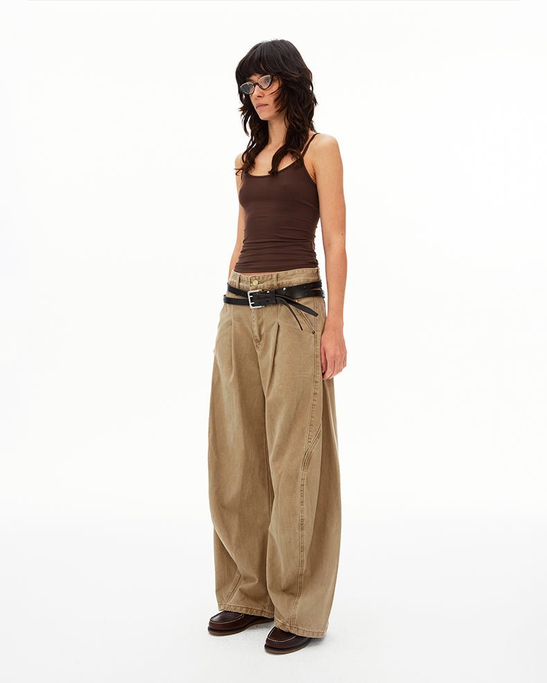 MADWIT WIDE CURVED PANTS CK3615 - MadWitch Store