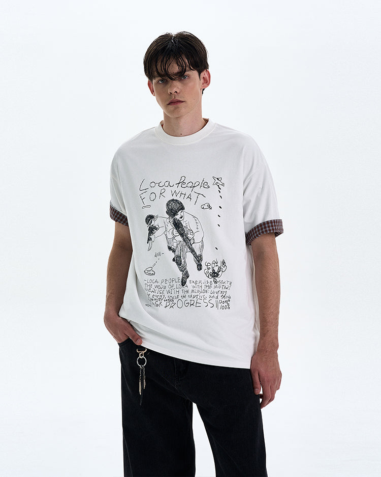 MADWITCH GRAFFITI PRINT TEE #T9503