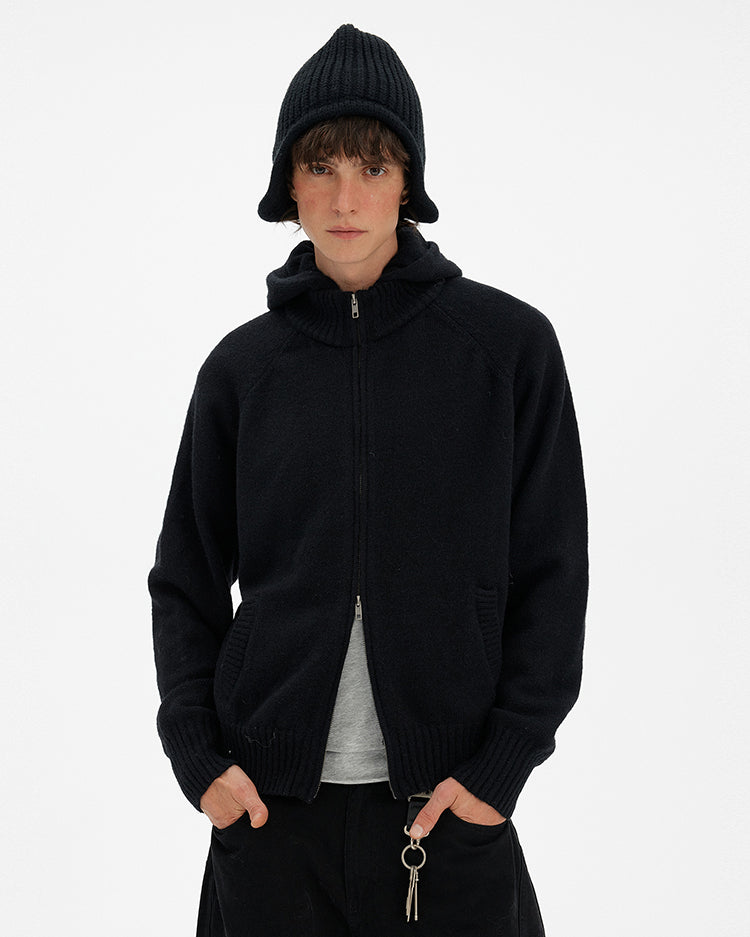 MADWITCH RETRO HOODED KNIT CARDIGAN #MY017