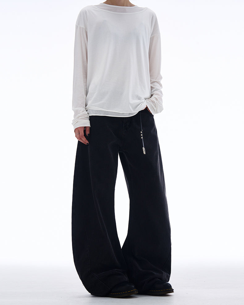 MADWITCH SCIMITAR-STYLE CASUAL JEANS #G6661