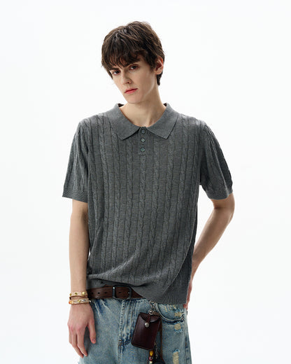 MADWITCH POLO KNIT TEE #LX010