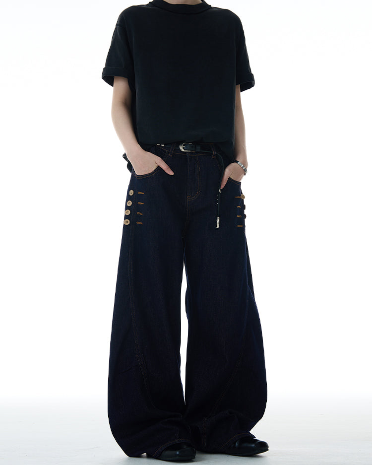 MADWITCH BUCKLED CASUAL JEANS #UTU001
