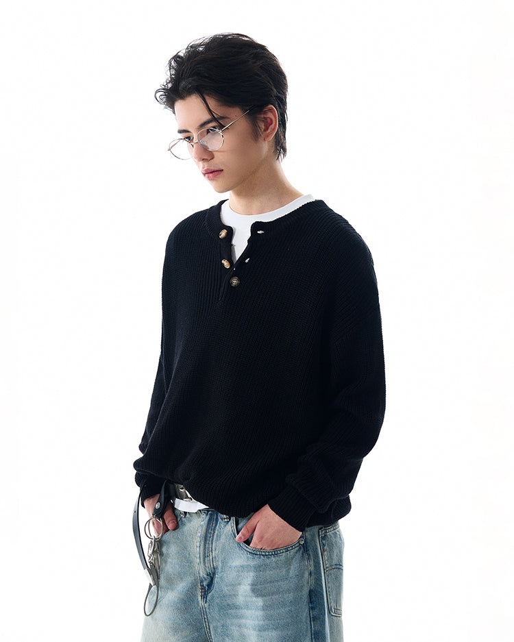 MADWITCH LOOSE KNITTED SWEATER #MFY213
