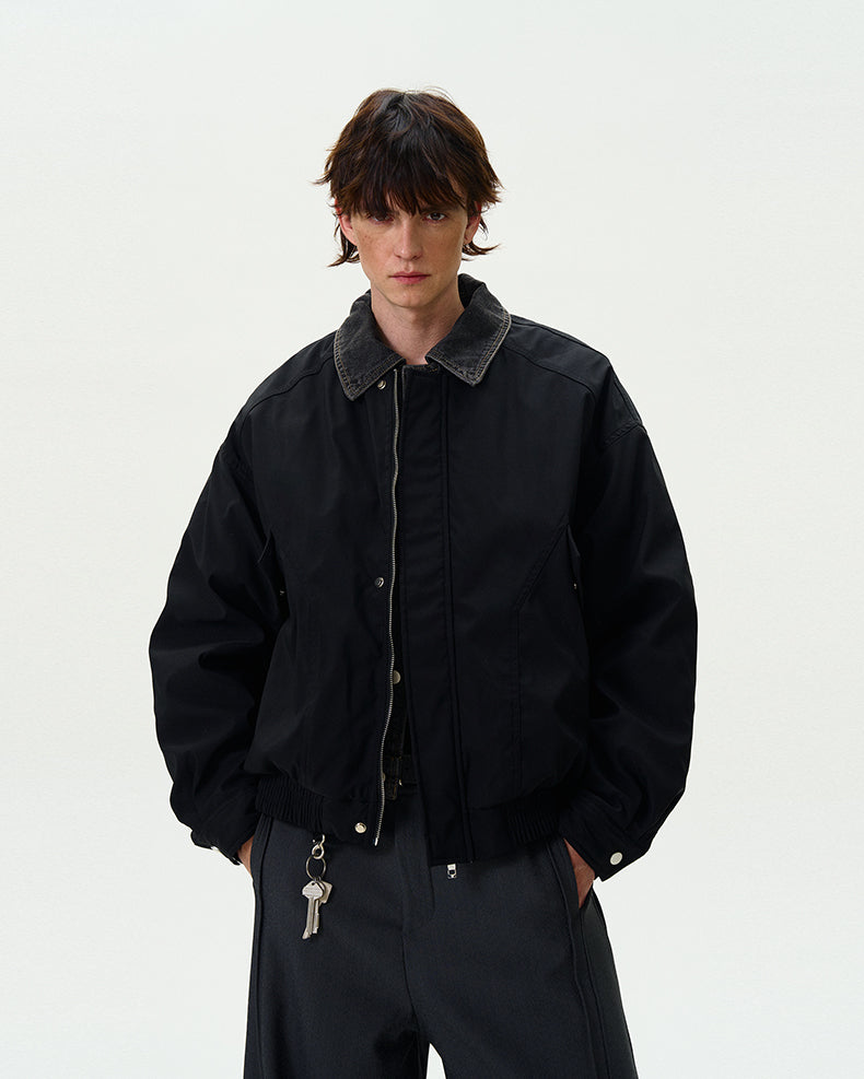 MADWITCH PATCHWORK LOOSE DOWN JACKET #18985