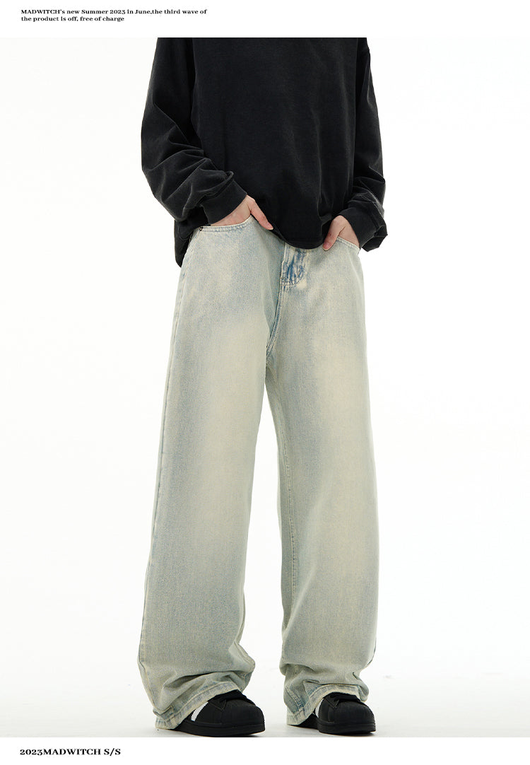 MADWITCH ACID WASHED VINTAGE JEANS #D3313-1