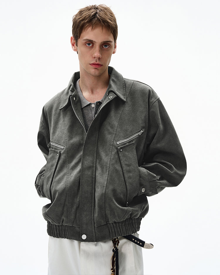 MADWITCH UNISEX SUEDE UTILITY JACKET #L963