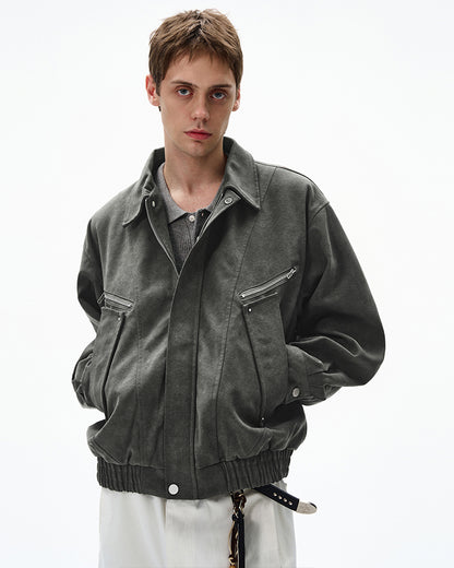 MADWITCH UNISEX SUEDE UTILITY JACKET #L963