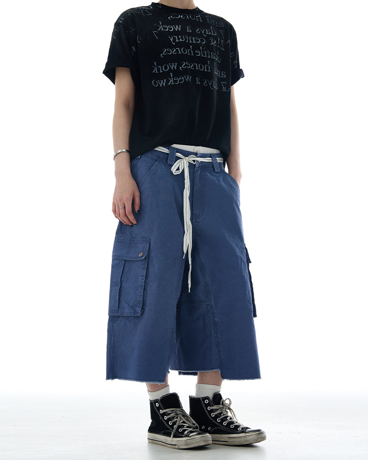 MADWITCH MULTI-POCKET UTILITY CARGO SHORTS #A601