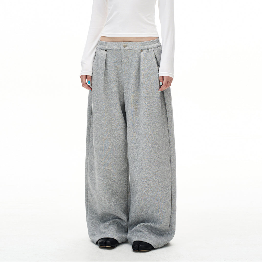 MADWITCH GREY WIDE LEG SWEATPANTS #C959